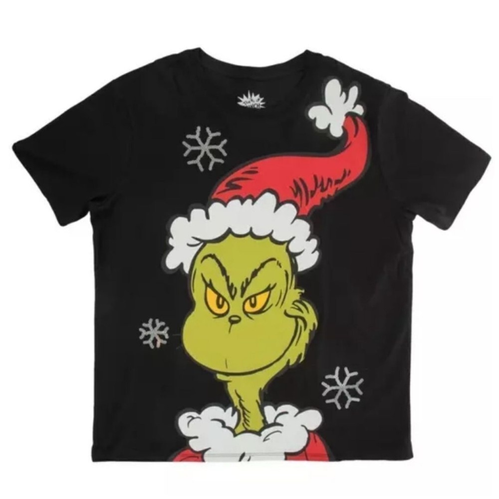 THE GRINCH STOLE CHRISTMAS GRAPHIC T-SHIRT - BLACK SIZE XL (NEW WITH TAGS) A16